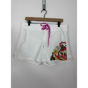 Athleta White Paisley Board Shorts Size 8
